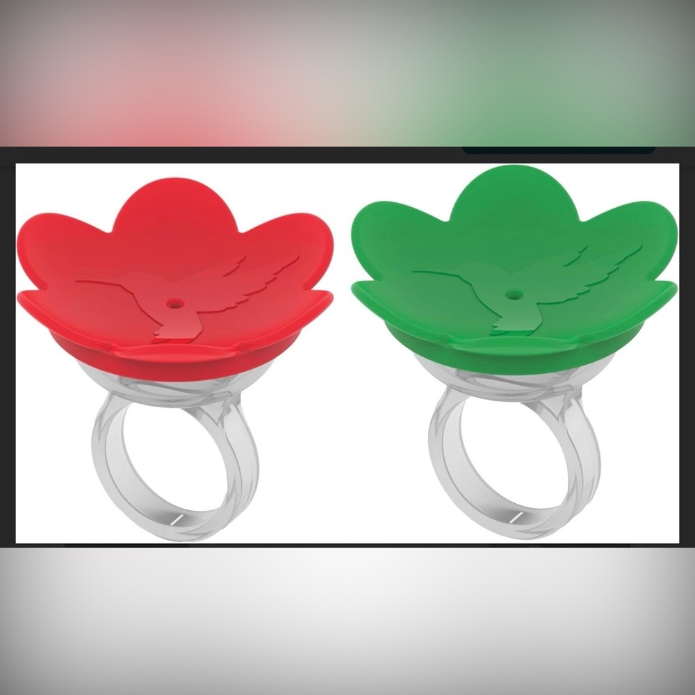 2-Pack bird Hummingbird Ring Feeder - Hand Feed Hummingbirds
